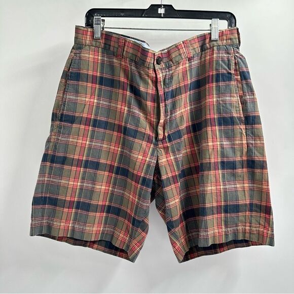 Brooks Brothers Size 35 Multicolor Plaid Bermuda Shorts - Picture 1 of 7